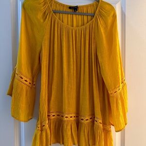 Yellow Detailed Blouse
